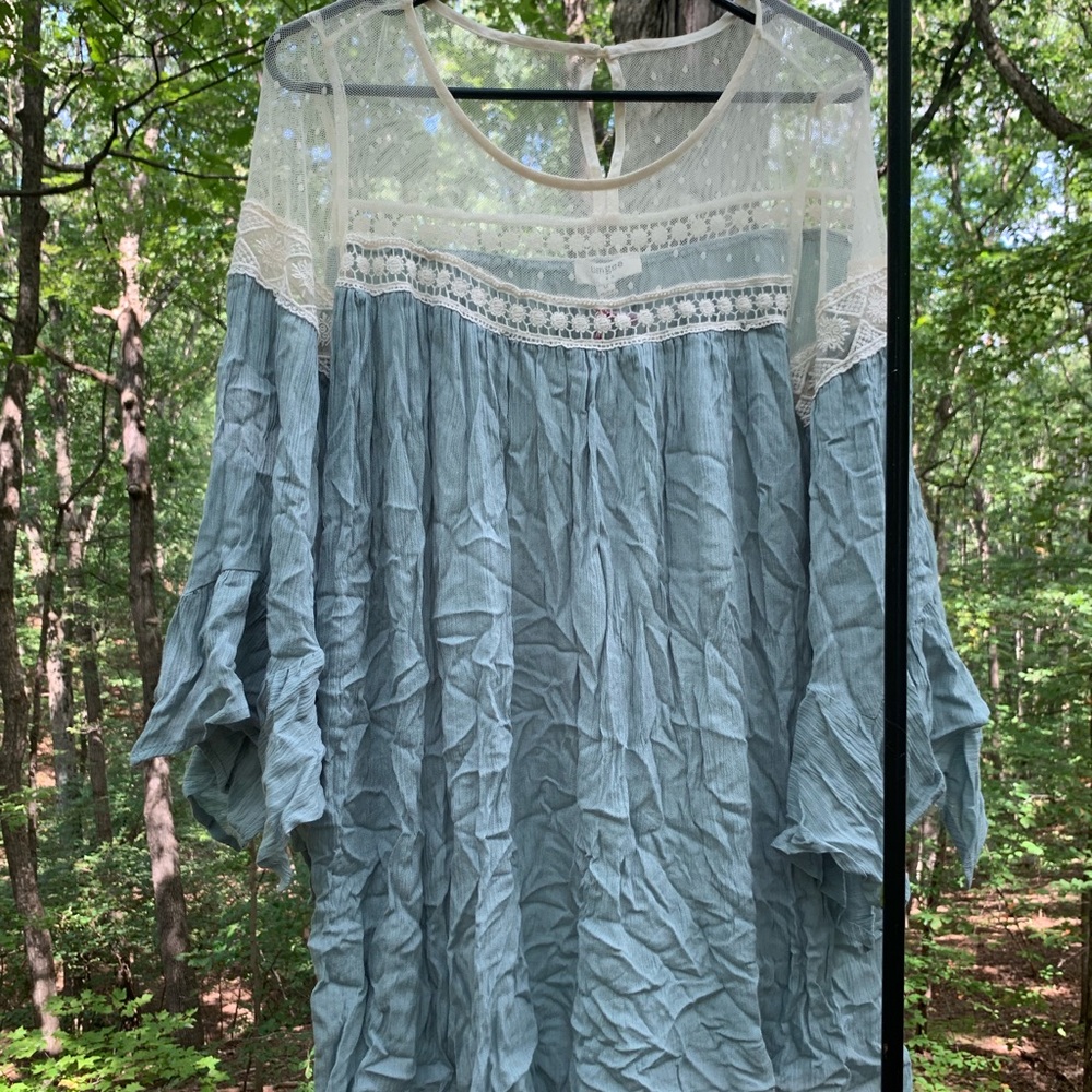 Lacey blue shirt/dress